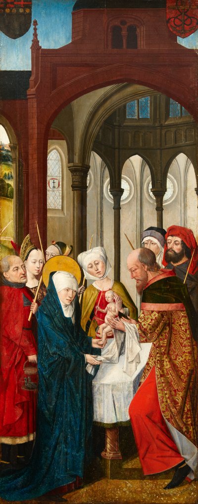 Présentation du Christ au Temple, panneau gauche du triptyque de Weston, vers 1480 - Rogier van der Weyden